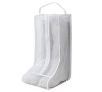 Fogcroll Organiseur de bottes anti-poussière - Étanche - Économie d'espace - Poignée visible - Pochette de rangement pour chaussures - Fournitures ménagères - Blanc B