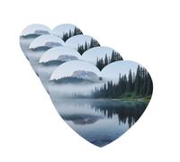 Foggy Lake by Mount Rainier Lot de 4 cartes de désodorisants de voiture personnalisables, cadeaux pour homme et femme, tablettes d'aromathérapie, cartes parfumées à suspendre pour armoire de salle de