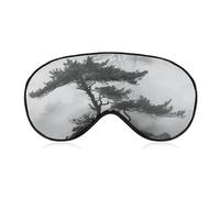 Foggy Mountain Masque de sommeil pour homme et femme avec sangle réglable - Doux et respirant - Occultant en profondeur - Essentiel de voyage