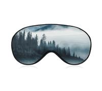 Foggy Mountains Masque de sommeil avec bande élastique pour les yeux Bloque la lumière Confortable et doux Convient pour les hommes et les femmes Idéal pour les voyages et le sommeil