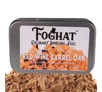 Foghat Copeaux de bois en forme de tonneau de vin rouge pour fumoir, cloche en verre ou fumeur de cocktail | Foghat Culinary Smoking Fuel (113,4 g) | Infusez du bourbon, du fromage, de la viande, du barbecue, du sel, du beurre et plus encore