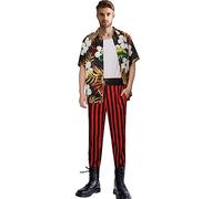 FOGHORN Ace Ventura Costume de détective pour animaux domestiques avec chemise, gilet, pantalon rayé, ceinture pour homme et adulte (taille M)