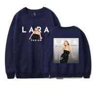 FOGIMEIGB Lara Fabian Tour 2025 Sweatshirts Décontracté Mode Col Ras du Cou Hip Hop Manches Longues Harajuku Pullover, bleu marine, 3XL