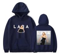 FOGIMEIGB Sweat à capuche Lara Fabian Tour 2025 pour cosplay, vêtements décontractés et tendance, bleu marine, L