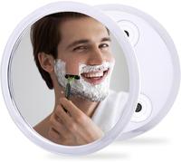 Fogless Shower Mirror For Shaving And Makeup With 3 Removable Powerful Suction Cups, Shatterproof Anti-Fog Mirror For Shower And Bathroom, Child Safety Mirror Without Glass