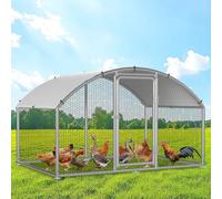 Fogmiea Poulailler d'extérieur en acier galvanisé, avec serrure et tissu PE imperméable, pour lapins, petits animaux et plantes, 3 x 2 x 2 m