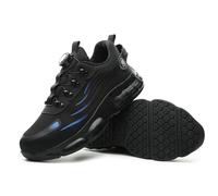 FOGOIN Chaussures de sécurité S3 avec fermeture rotative - Chaussures de travail légères pour femme - Embout en acier antidérapant - Baskets sportives pour le travail et le quotidien