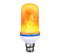 Fogukier Ampoule À Flamme LED - Ampoules À Effet De Flamme 4 Modes D'éclairage, Lumière Extérieure LED 3W E26/E27/B22 Lampe À Flammes Pour Noël Halloween Party Dancing Garden Éclairage Décoratif