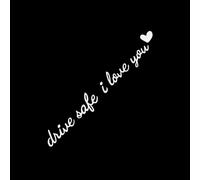 Fogukier Décalque Rétroviseur,Conduis Prudemment Je T aime Autocollant Miroir Voiture - Accessoires Imperméables Pour SUV Camion Pare-Brise Tableau De Bord,Cadeau Anniversaire Conducteurs Quotidiens