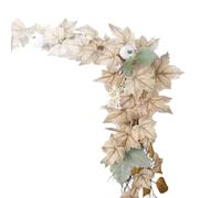 Fogukier Guirlande de feuilles d'automne | Décoration de cheminée d'automne de Thanksgiving avec baies - Décoration saisonnière pour feu de camp, festival, table, cour, porche d'automne, bibliothèque