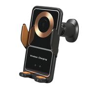 Fogukier Support de Téléphone Chargeur pour Voiture | Support Téléphone Chargeur Rotation 360° | Fixation Auto Anti-Secousse Charge Rapide 15W sans Fil pour Ventilation Tableau de Bord Camion