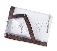 FOGUO Bache Impermeable Exterieur Transparente 4x10m, Bâche De Protection en Polyéthylène, Bache Plastique Etanche, Indéchirable Et Coupe-Vent Bâche, 130g/m² Haute Densité