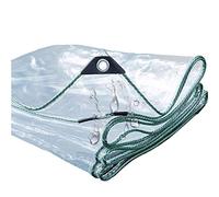 FOGUO Bache Plastique Transparente 2x4m, Bache Etanche Haute Densite, Bâche De Protection Imperméable, avec des Œillets Métalliques, Bache Anti-UV/Intempérie/Vent/Pluie, Moyenne 420g/m²