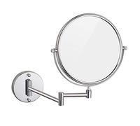 FOGUO Miroir Grossissant Mural, 8 Pouces Double Face Miroirs de Maquillage, 360°Pivotant, Extension et Pliant, Salle de Bain, Hôtel, Spa et Salon de Beauté
