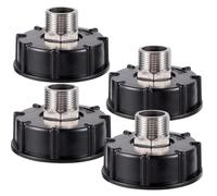 FOGWOWO Lot de 4 adaptateurs IBC S60X6, accessoires de réservoir 3/4