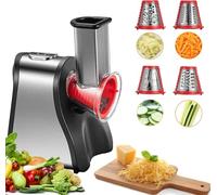 FOHERE 4 en 1 Râpe a Légumes Électrique, Découpe légumes électrique