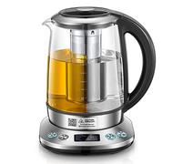 FOHERE Bouilloire électrique en Verre, Théière Electrique Température Réglable 2200w, Fonction de Maintien au Chaud 120 Mins, Infuseur à thé Amovible, 1.7L