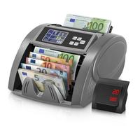 FOHERE Compteuse de Billets avec Détection de Contrefaçon UV/MG/IR/DD | Machine à Compter professionnelle. Valorisation & cumul pour EUR/USD/TRY. 4 niveaux de détection & grand écran LCD