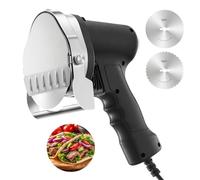 FOHERE Couteau à Kebab Electrique, Epaisseur de Coupe Réglable 0-8mm, 3800 RPM, Trancheuse à Viande Turc Shawarma Döner Kebab avec 2 Lames D100 mm, pour Restaurant, Snack-bar