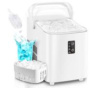 FOHERE Machine à Glaçons 14 kg, avec Poignée, Autonettoyante, 2 Tailles
