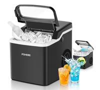 FOHERE Machine à Glaçons 14KG/24H, 9 Glaçons en 5 Min, Auto-Nettoyage