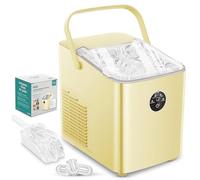 FOHERE Machine à Glaçons avec Poignée, 14kg, 2 Tailles, Autonettoyante