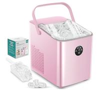 FOHERE Machine à Glaçons avec Poignée, 14kg, 2 Tailles, Autonettoyante