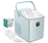 FOHERE Machine à Glaçons avec Poignée, 14kg, 2 Tailles, Autonettoyante