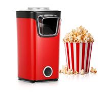 FOHERE Machine a Pop Corn, 1100W Pop Corn Machine Avec un Gobelet Doseur et un Couvercle Transparent, Sans Graisses Ni Huiles, Savoureux et Sain, Idéal pour les Soirées Cinéma et les Fêtes de Noël