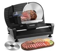FOHERE Machine à trancher la viande électrique 200 W, 2 lames