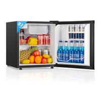FOHERE Mini Réfrigérateur 46L, Petit Frigo Compact et Thermostat Réglable, Silencieux, Porte Réversible, Faible Consommation d'Énergie, Idéal pour Cuisines, Bureaux et Salons,Noir