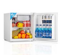 FOHERE Mini Réfrigérateur 46L, Petit Frigo Compact et Thermostat Réglable, Silencieux, Porte Réversible, Faible Consommation d'Énergie, Idéal pour Cuisines, Bureaux et Salons,Blanc