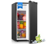 FOHERE Mini Réfrigérateur 90L, Contrôle de la Température, Petit Frigo de Chambre/Dortoir/Bureau, Silencieux, Pose libre sous le comptoir, Silencieux, Noir