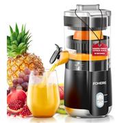 FOHERE Presse Agrumes Automatique Electrique Sans BPA, 2 Cônes Interchangeables, Puissant Moteur Silencieux de 100 W, Bec Anti-gouttes, Jus de Fruit Frais Rapide