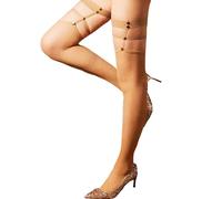 Fohevers Bas Hauts de Cuisse en Résille, Bas fin,Bas nylon, Bas Hauts de Cuisse, Bas de Cuisse Bas Retour Cousu Collants pour Porte-Jarretelles