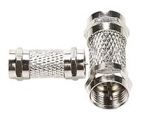 Fohevers Lot de 2 adaptateurs coaxiaux de type F mâle vers fiche mâle de type F RG6 mâle vers connecteur coaxial de type RG6 mâle pour antenne TV FM satellite, ports de type F