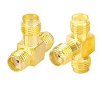 Fohevers Lot de 2 adaptateurs coaxiaux SMA femelle vers SMA femelle - Adaptateur coaxial RF pour antenne radio WiFi routeur FPV Dron Mobile