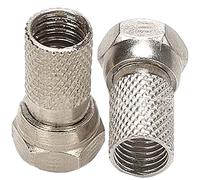 Fohevers Lot de 2 adaptateurs coaxiaux type F RG6 pour antenne FM, TV, satellite, antenne de type F