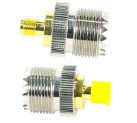 Fohevers Lot de 2 adaptateurs d'antenne UHF SO239 PL259 femelle vers SMA femelle pour téléviseurs sans fil LAN radios Wi-Fi