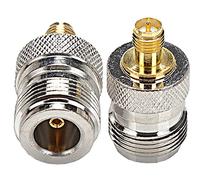 Fohevers Lot de 2 adaptateurs N femelle vers RP-SMA femelle RP-SMA vers N pour antenne RF WiFi Rallonge câble de télécommunications radiodiffusion radio