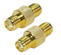 Fohevers Lot de 2 adaptateurs SMA femelle vers SMA femelle - Connecteur coaxial RF coaxial pour antenne radio WiFi routeur FPV Dron Mobile