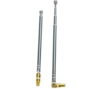 Fohevers Lot de 2 antennes télescopiques à 4 sections avec connecteur MCX pour réception stéréo HD DAB à la maison