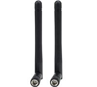 Fohevers Lot de 2 antennes WiFi 5,8 G/2,4 G double bande WiFi antenne WiFi SMA femelle adaptateur rotatif à 90 ° Connecteur 2DBi omnidirectionnel Wifi Signal Antenne pour routeur sans fil