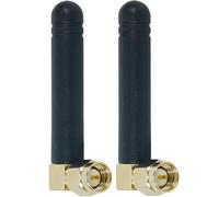 Fohevers Lot de 2 mini antennes WiFi 2,4 G SMA mâle 90° coudé 2 DBi - Petite antenne de signal Wi-Fi omnidirectionnelle pour routeur sans fil