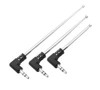 Fohevers Lot de 3 antennes télescopiques 4 sections AM FM 3,5 mm avec connecteur jack mâle 24,4 cm de long pour TV, téléphone portable, récepteur radio d'intérieur, récepteur audio, Bluetooth, home