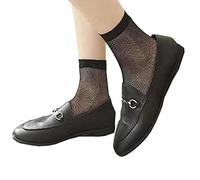 Fohevers Lot de 5 paires de chaussettes en résille pour femme, Noir-S - Lot de 3, Taille unique