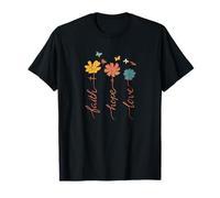 Foi Amour Espérance Jésus-Christ Église biblique T-Shirt
