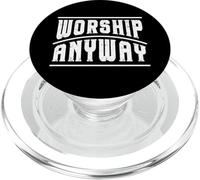 Foi chrétienne Adoration Quoi qu'il en Soit Louange Jésus PopSockets PopGrip pour MagSafe