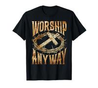Foi chrétienne Adoration Quoi qu'il en Soit Louange Jésus T-Shirt