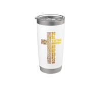 Foi chrétienne Bible Ecriture Dieu a aimé le monde Croix Gobelet isotherme en acier inoxydable double paroi